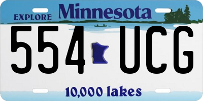 MN license plate 554UCG