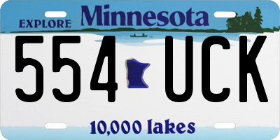 MN license plate 554UCK