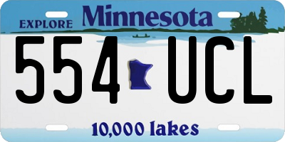 MN license plate 554UCL