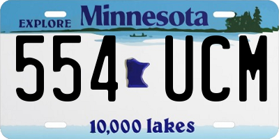MN license plate 554UCM