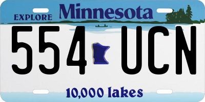MN license plate 554UCN