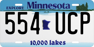 MN license plate 554UCP