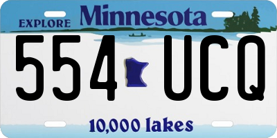 MN license plate 554UCQ