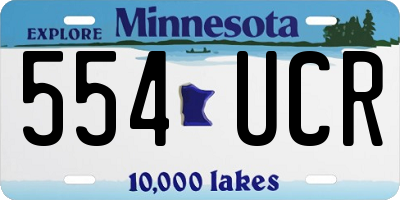 MN license plate 554UCR