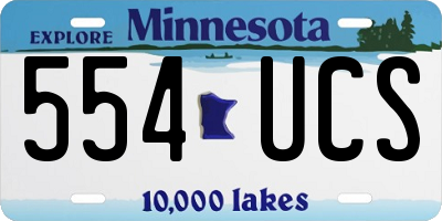 MN license plate 554UCS