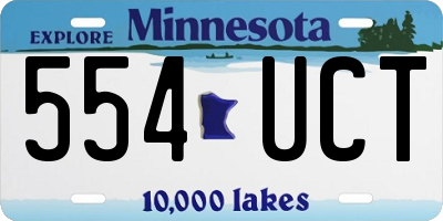 MN license plate 554UCT