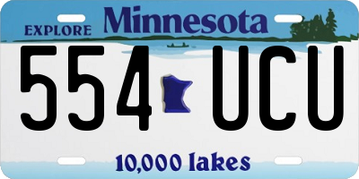 MN license plate 554UCU