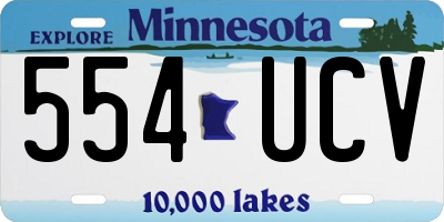 MN license plate 554UCV