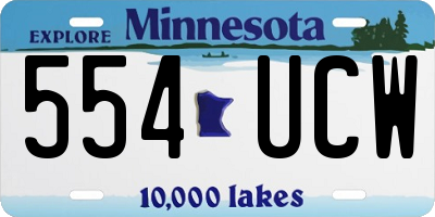MN license plate 554UCW