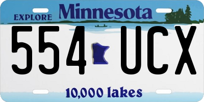 MN license plate 554UCX