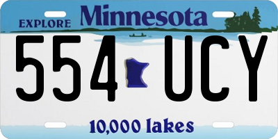 MN license plate 554UCY