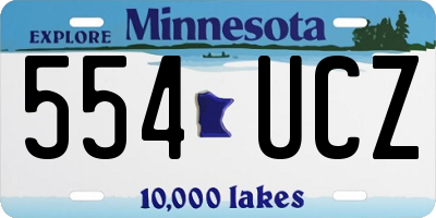 MN license plate 554UCZ