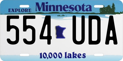 MN license plate 554UDA