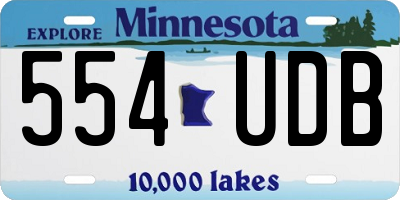 MN license plate 554UDB