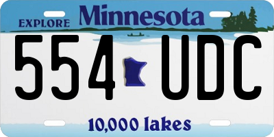 MN license plate 554UDC