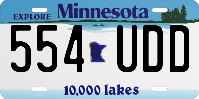 MN license plate 554UDD