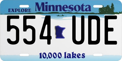 MN license plate 554UDE