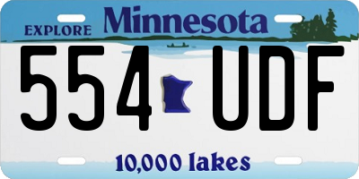MN license plate 554UDF