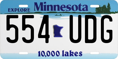 MN license plate 554UDG