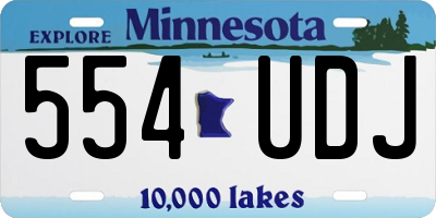MN license plate 554UDJ