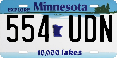 MN license plate 554UDN