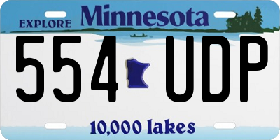 MN license plate 554UDP