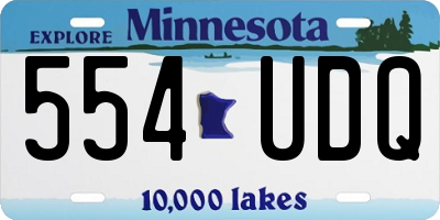 MN license plate 554UDQ