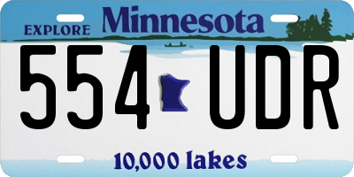 MN license plate 554UDR