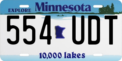 MN license plate 554UDT