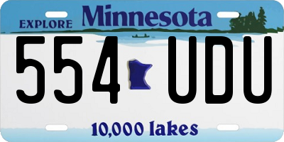 MN license plate 554UDU