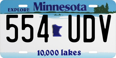 MN license plate 554UDV