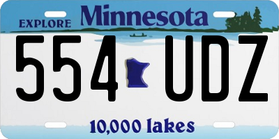 MN license plate 554UDZ