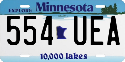 MN license plate 554UEA