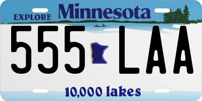 MN license plate 555LAA