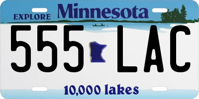MN license plate 555LAC
