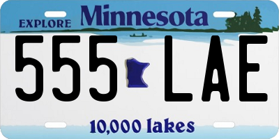 MN license plate 555LAE