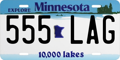 MN license plate 555LAG