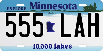 MN license plate 555LAH