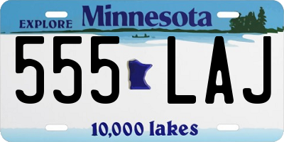 MN license plate 555LAJ