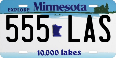MN license plate 555LAS