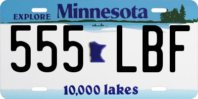 MN license plate 555LBF