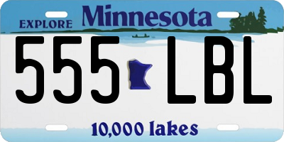 MN license plate 555LBL