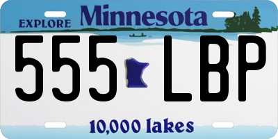 MN license plate 555LBP