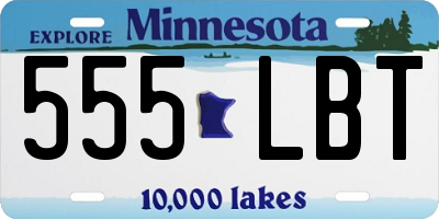 MN license plate 555LBT