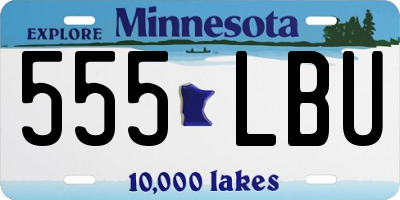 MN license plate 555LBU