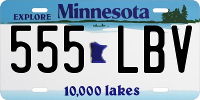 MN license plate 555LBV