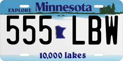 MN license plate 555LBW
