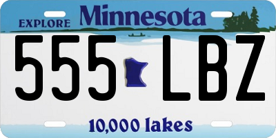 MN license plate 555LBZ