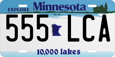 MN license plate 555LCA