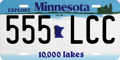 MN license plate 555LCC